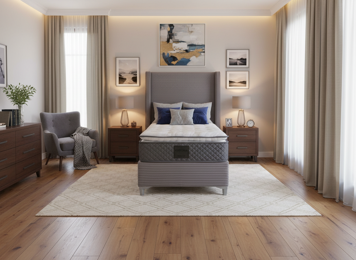 LIT COFFRE VENUS COTELE GRIS 90X190CM