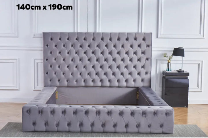 Cadre de Lit 2 places 140x190 cm ROYAL velours