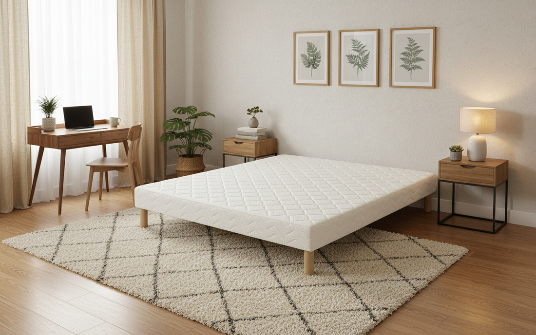 SOMMIER TAPISSIER 160x200 cm + PIEDS OFFERTS