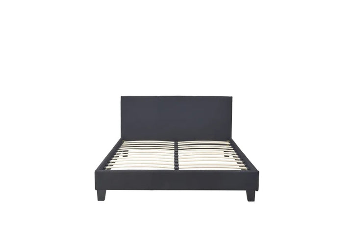 Lit 2 places 160x200 cm KELIA tissu sommier inclus