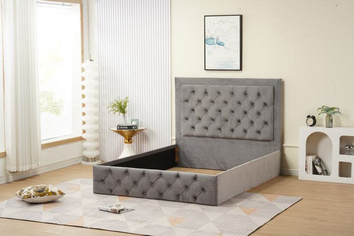 CADRE DE LIT ROMA GRIS 160 cm