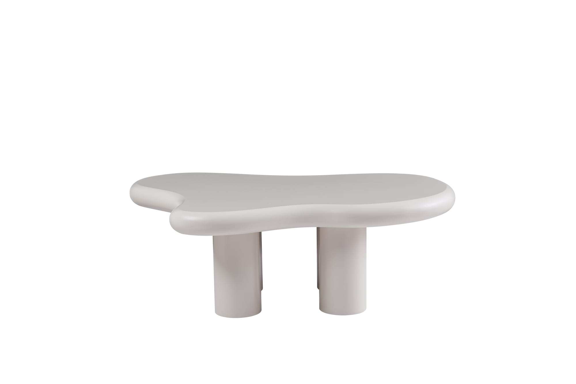 TABLE BASSE NUJ PIED BLANC PLATEAU BLANC 120X70X40