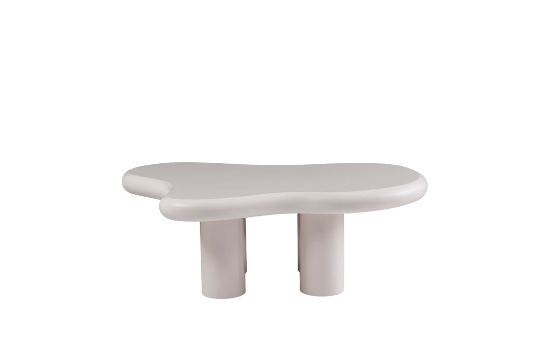 TABLE BASSE NUJ PIED BLANC PLATEAU BLANC 120X70X40
