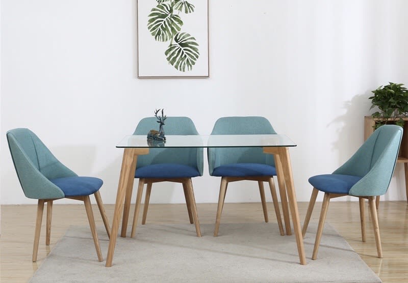 MIRAGE TABLE A MANGER VERRE TRANSPARENT 130x70 cm