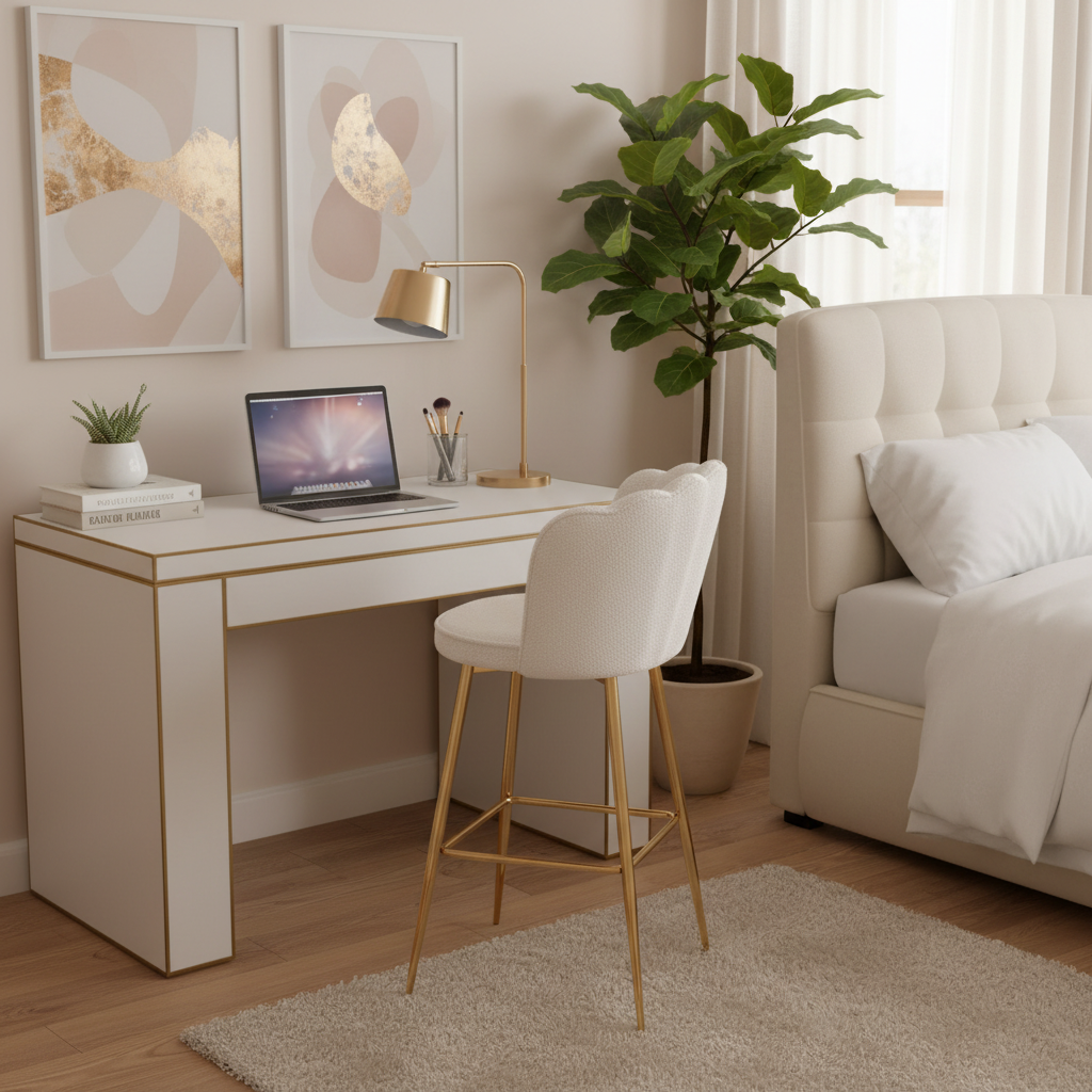 TABOURET DE BAR NYMPHEA GOLD DOUDOU HAUTEUR 65cm