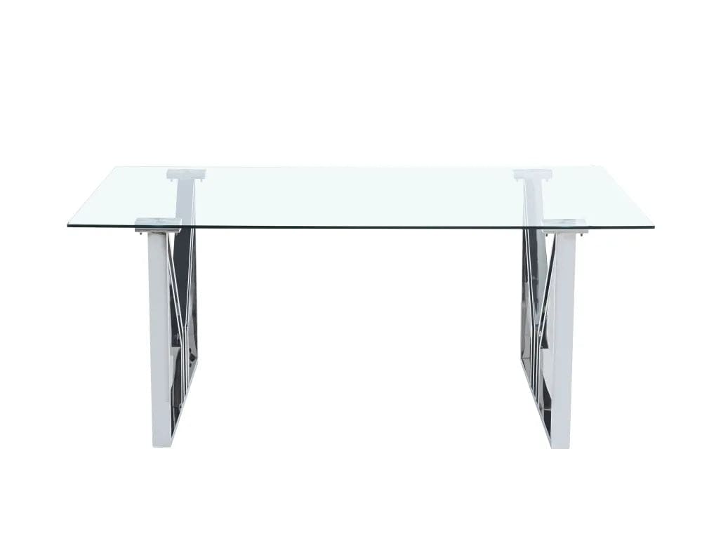 Table à manger IGREC Chrome transparent