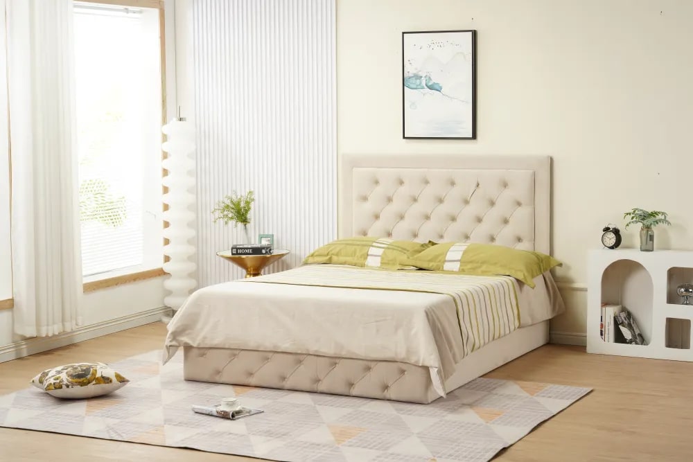 Cadre de lit ROMA velours 140x190cm