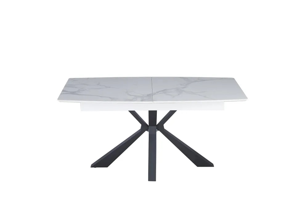 Table extensible BIANCA métal noir plateau Céramique