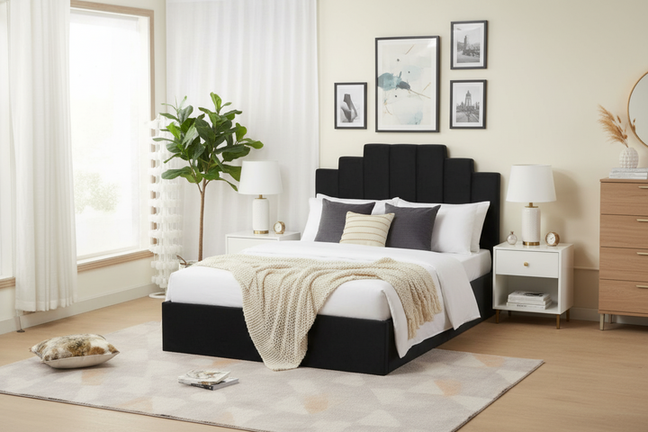 Cadre de lit PIANO velours 160x200 cm