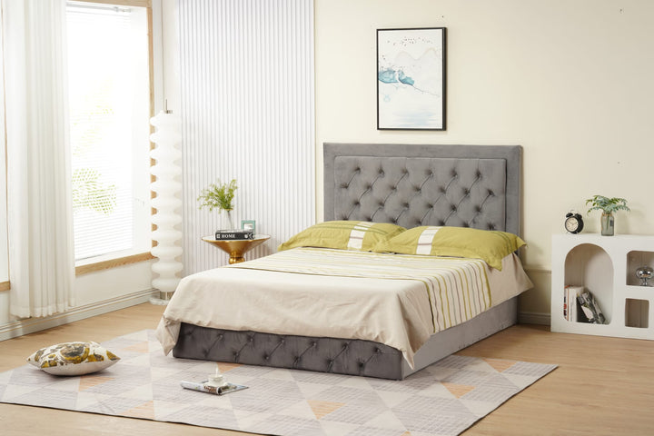 CADRE DE LIT ROMA GRIS 160 cm