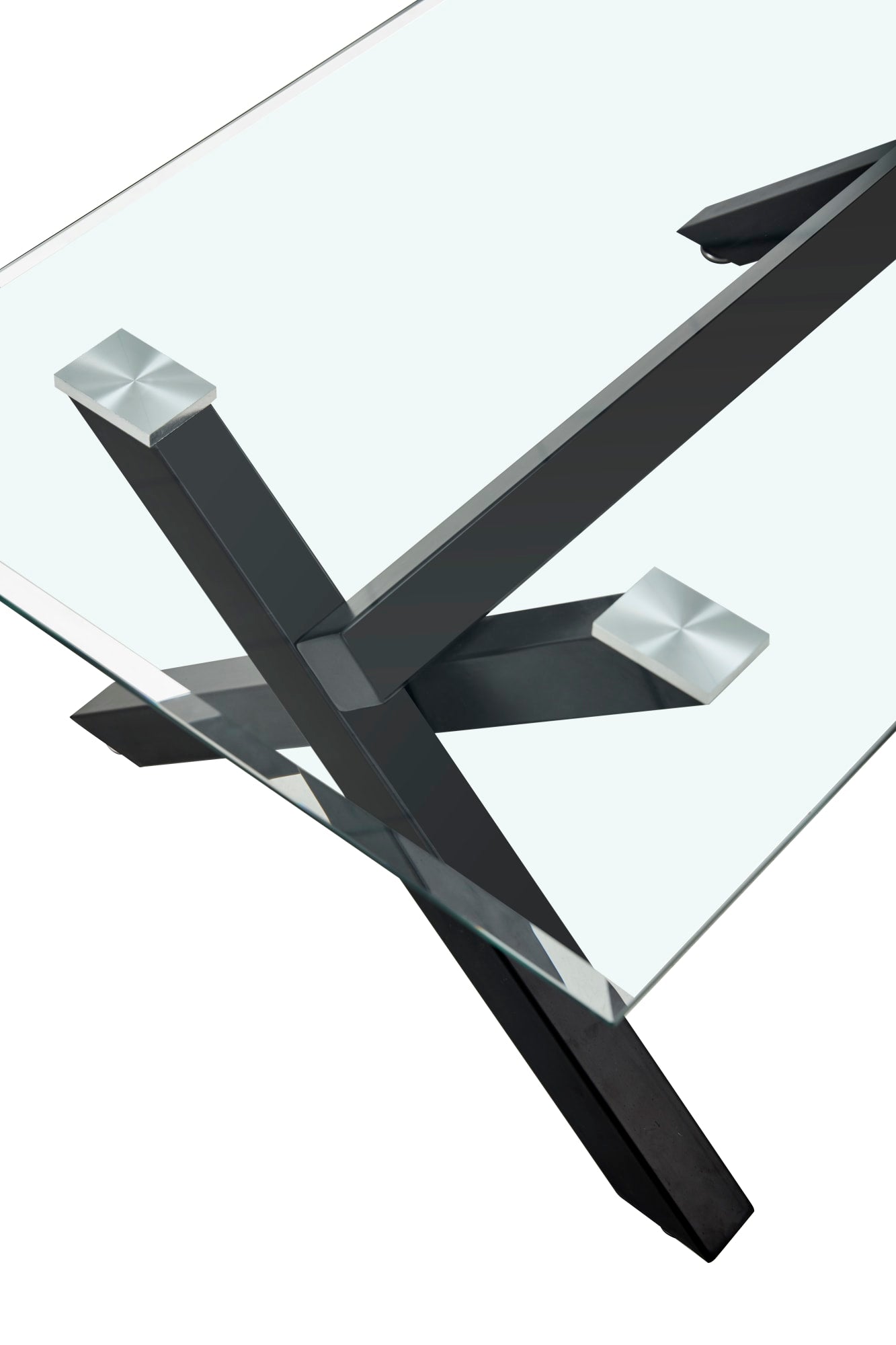 TABLE BASSE IXE METAL TRANSPARENT 120x60x45cm