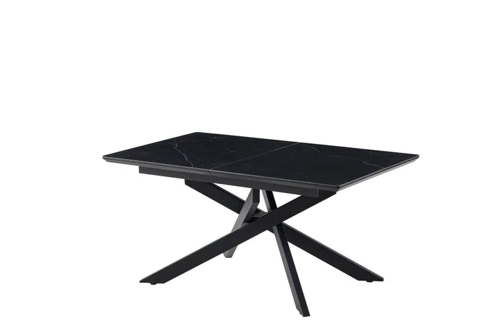 Table extensible AGATHE métal noir plateau Céramique