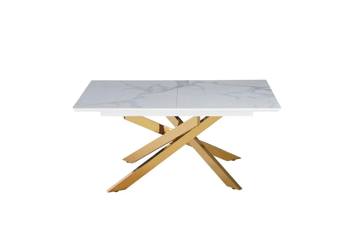 Table extensible AGATHE Gold plateau Céramique