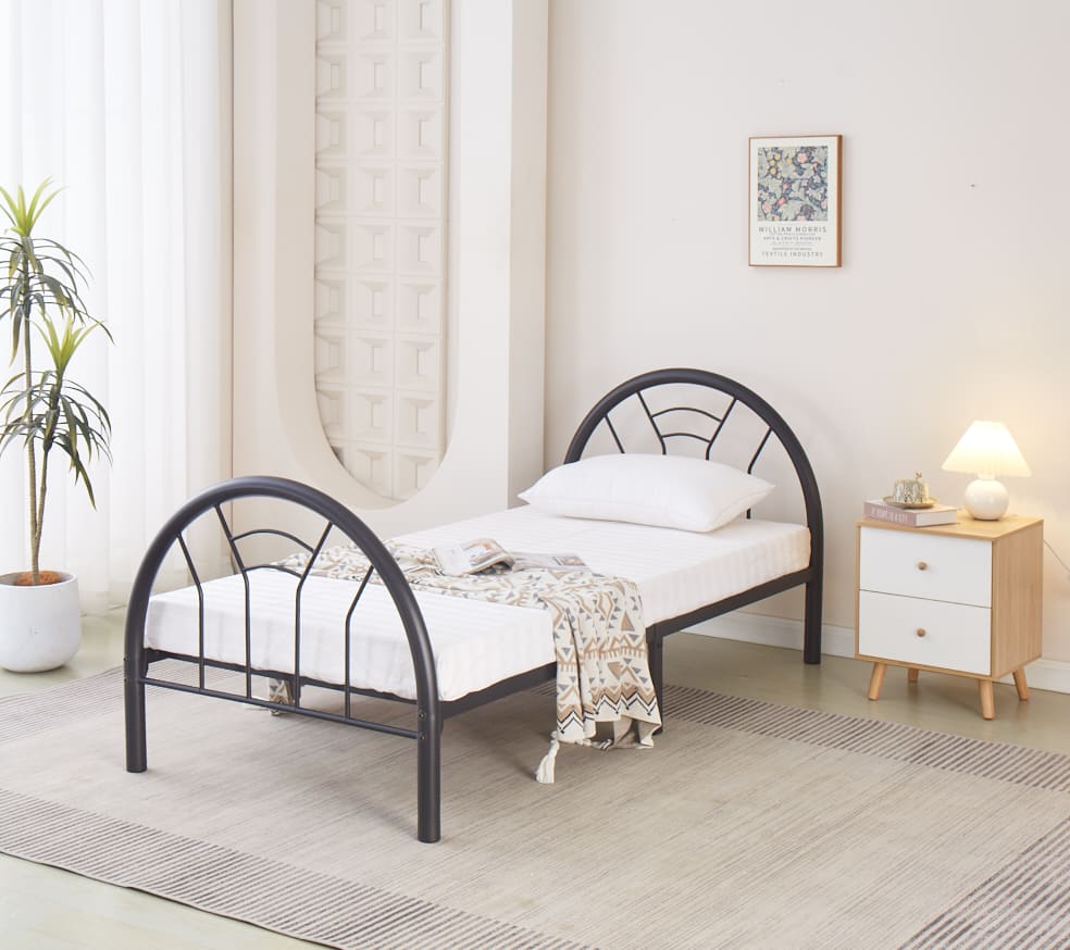 LIT METAL OSCAR NOIR 90X190cm