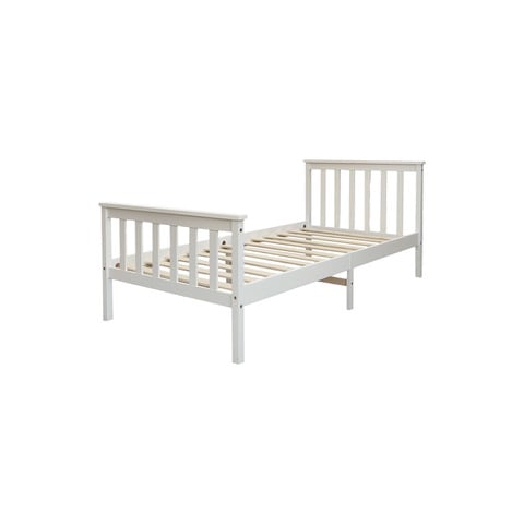 LIT BATNA EN BOIS BLANC 90x190cm