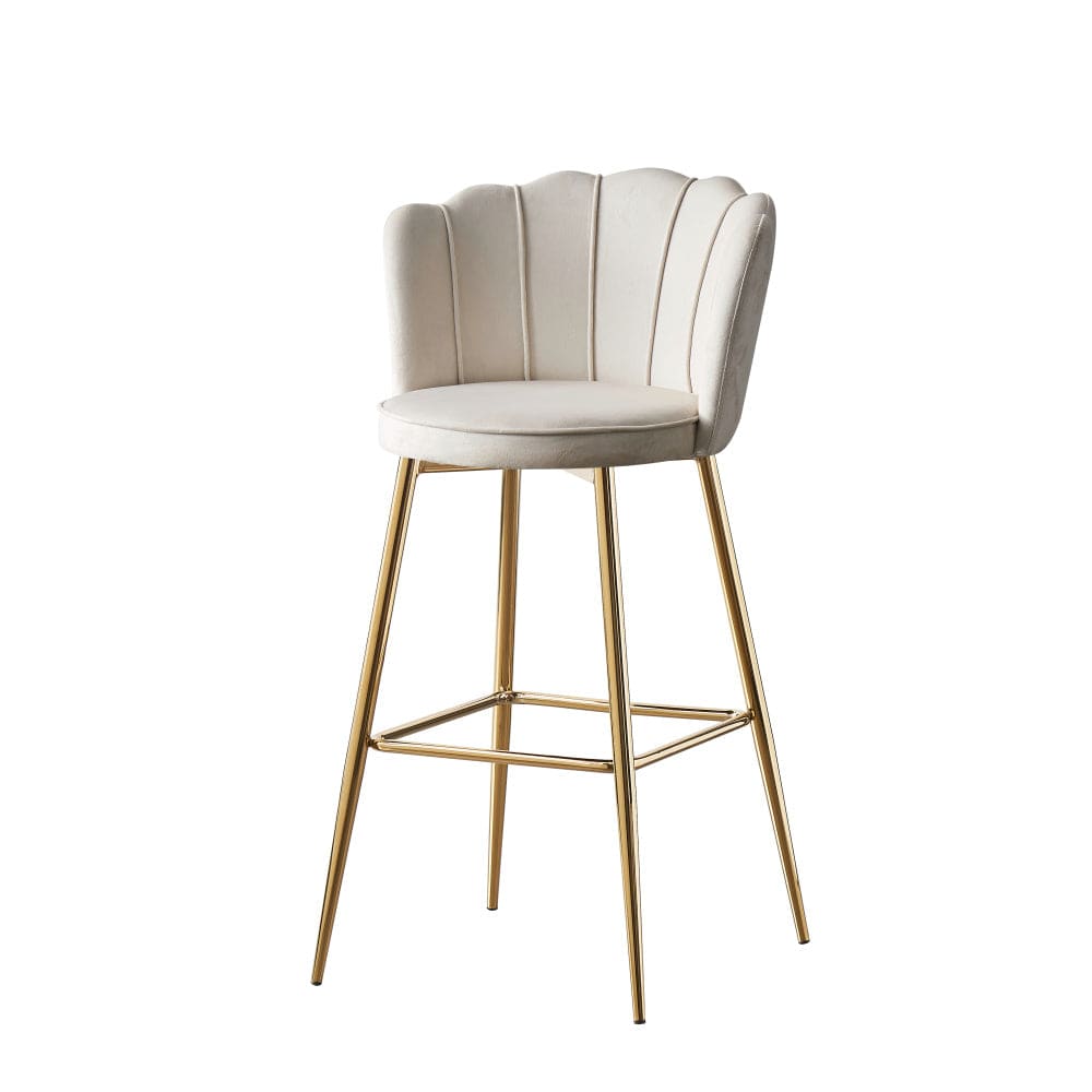 Lot de 2 tabourets de bar NYMPHEA Gold en velours