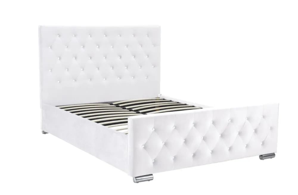 Lit 2 places 140x190 cm PRESTIGE velours  sommier inclus