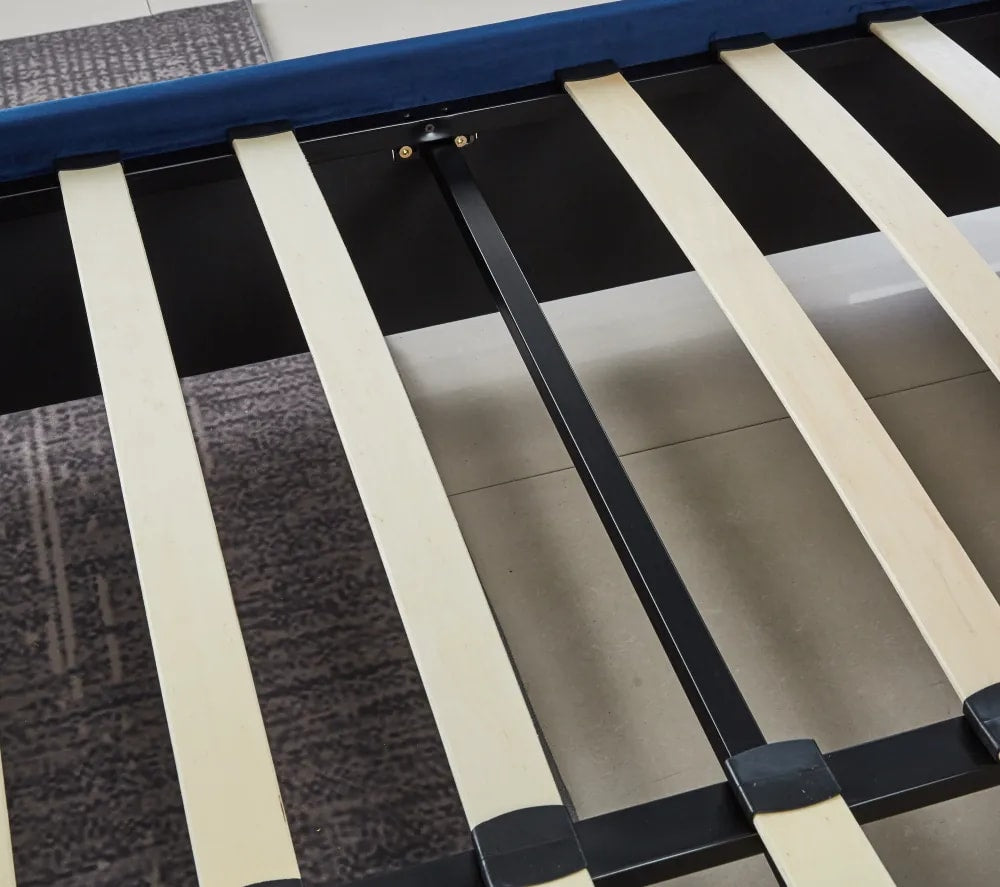 Lit 2 places 140x190 cm PRESTIGE velours  sommier inclus