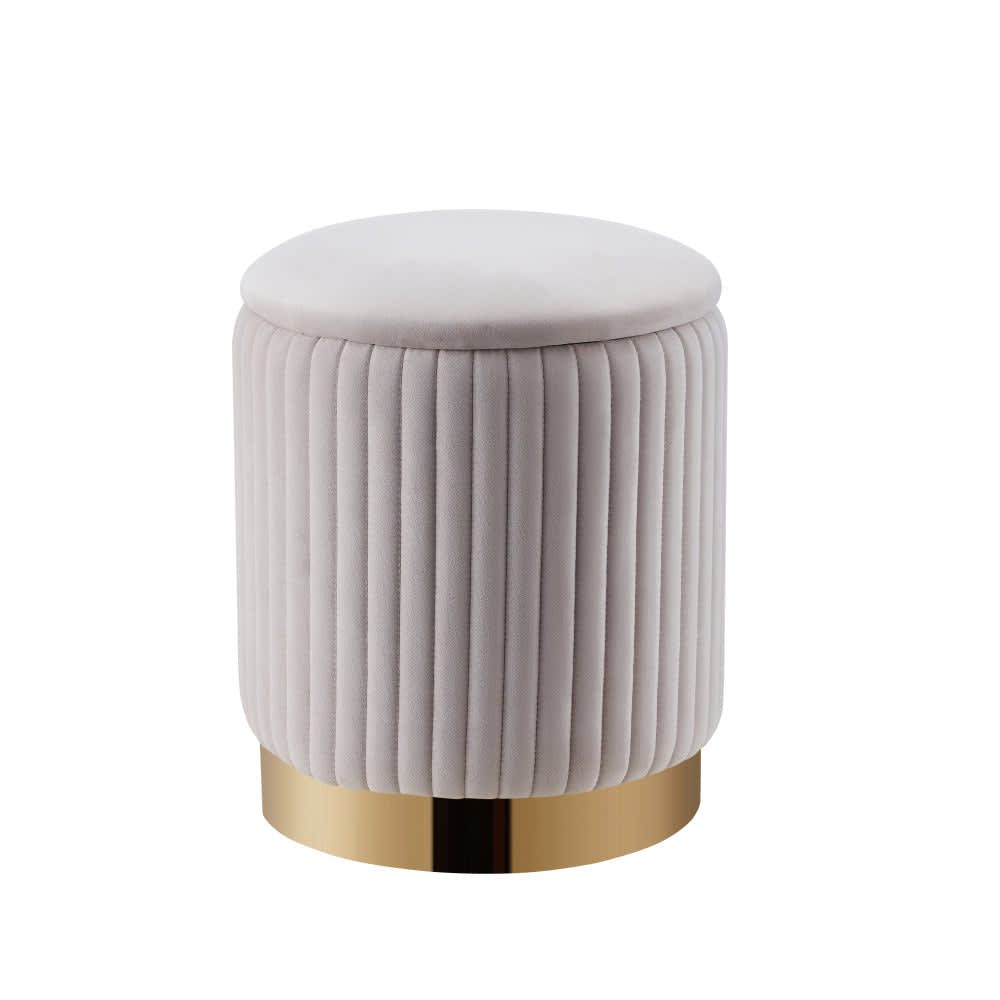 Lot de 2 poufs COFFRE en velours
