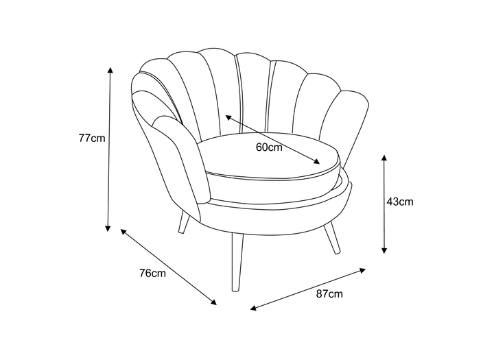 FAUTEUIL NYMPHEA GOLD MOKA