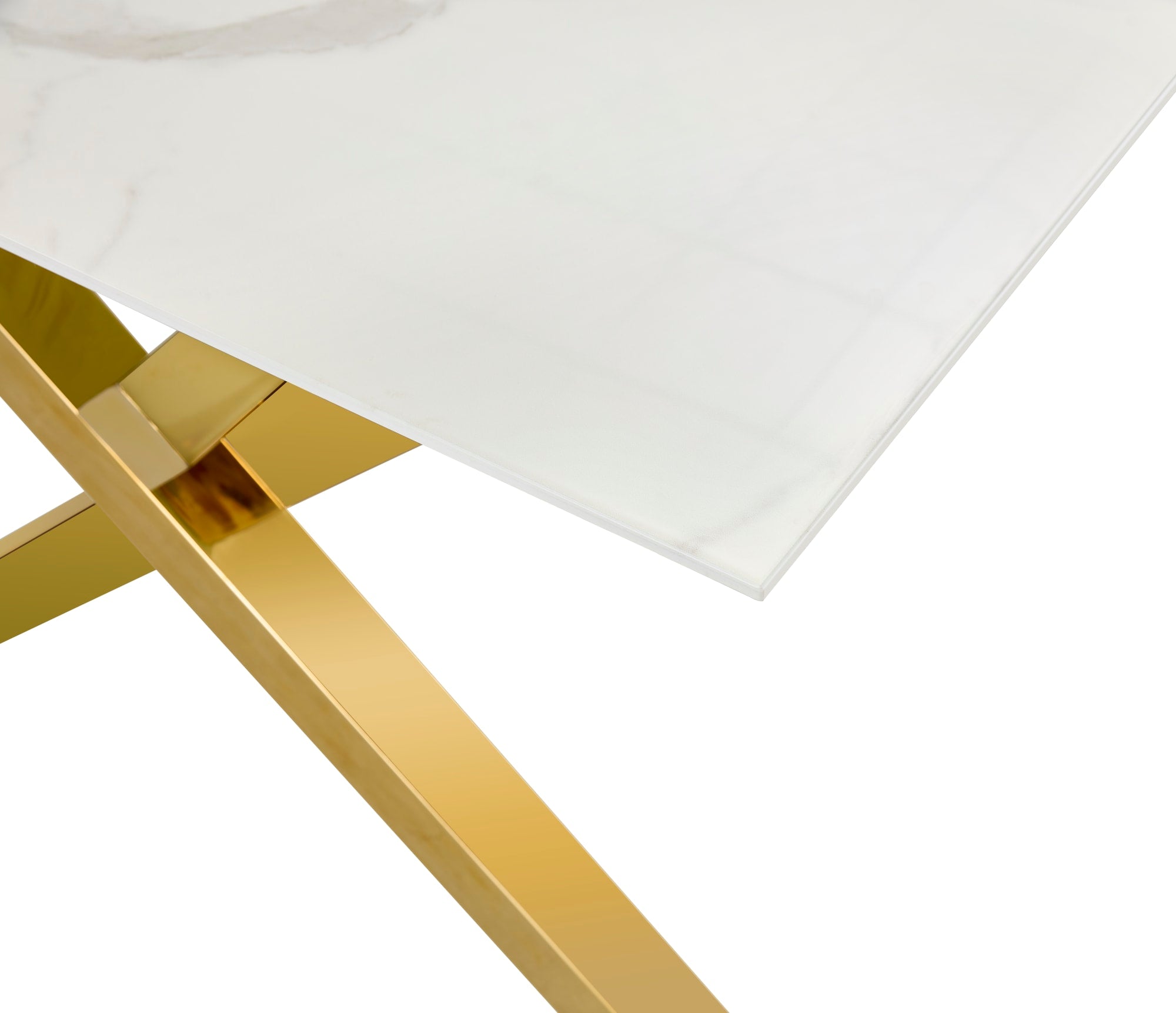 TABLE BASSE IXE GOLD MARBRE BLANC 120x60x45cm