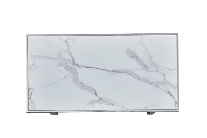TABLE BASSE LEVANTO GOLD MARBRE BLANC 120x60x45 cm