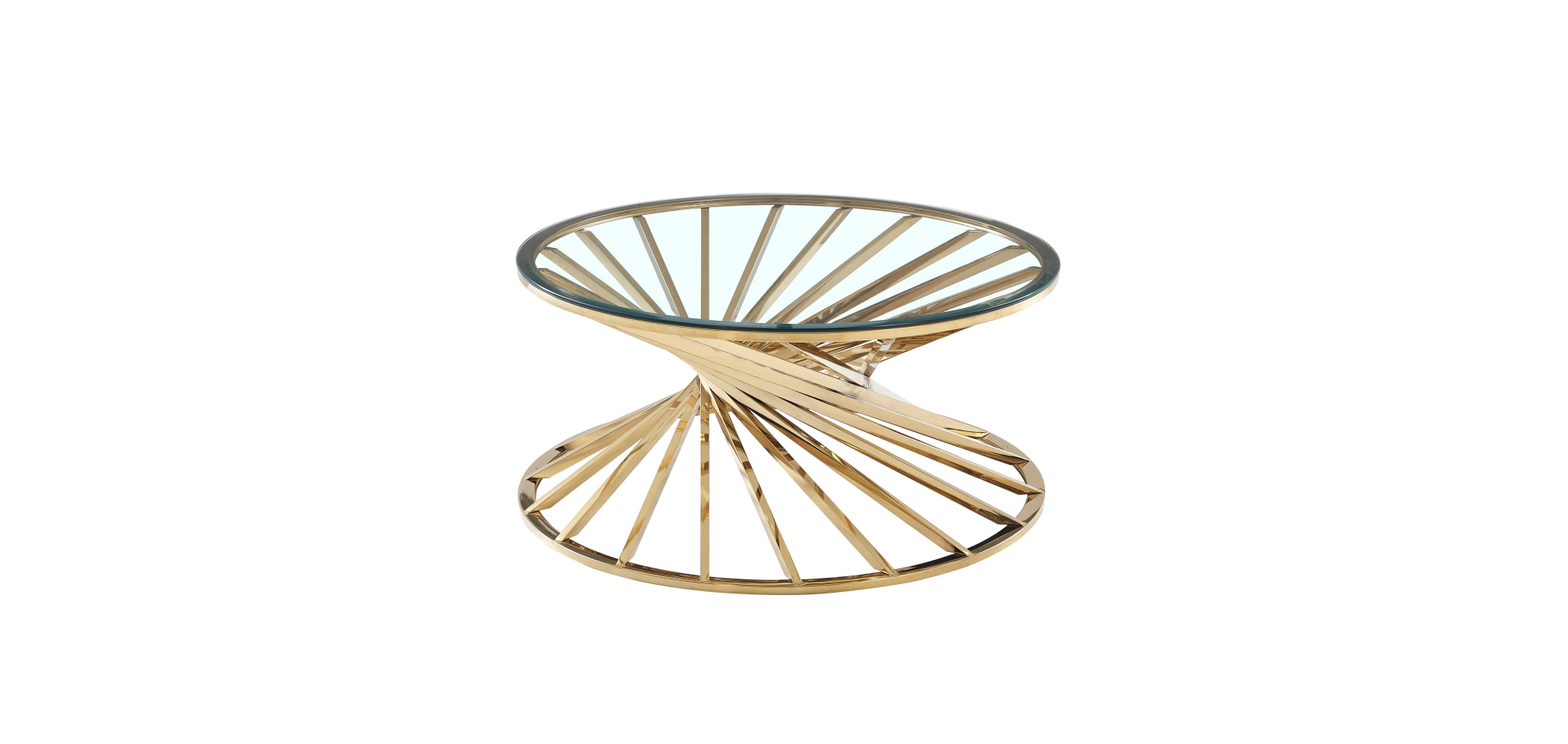 TABLE BASSE NAUTILUS GOLD TRANSPARENT 80 CM