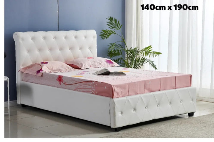 Lit 2 places 140x190 cm COCTO simili cuir sommier inclus