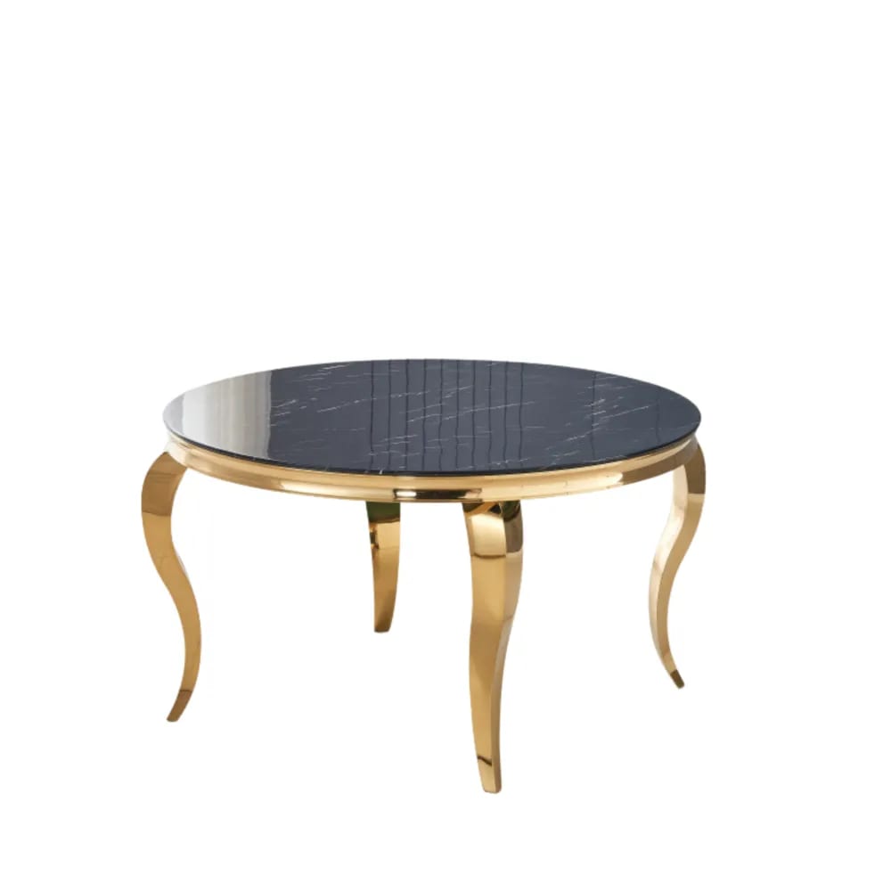 Table à manger ronde BAROQUE gold  130x75 cm
