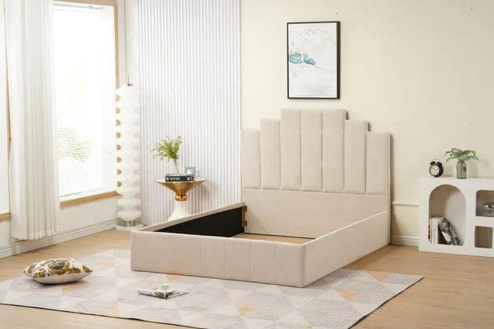 Cadre de lit PIANO velours 140x190cm