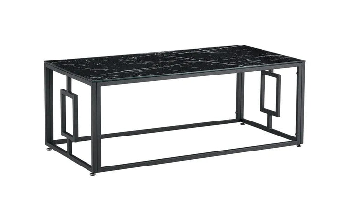 Table basse SOPHIE  pieds en métal noir 120 cm