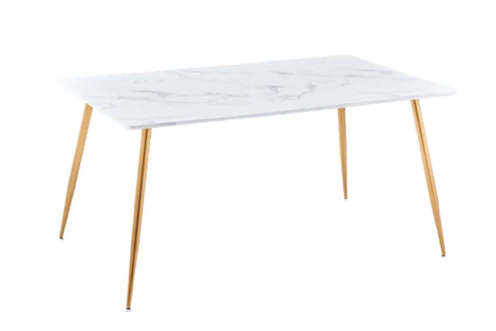 Table à manger AGNES bois effet marbré 150x90 cm