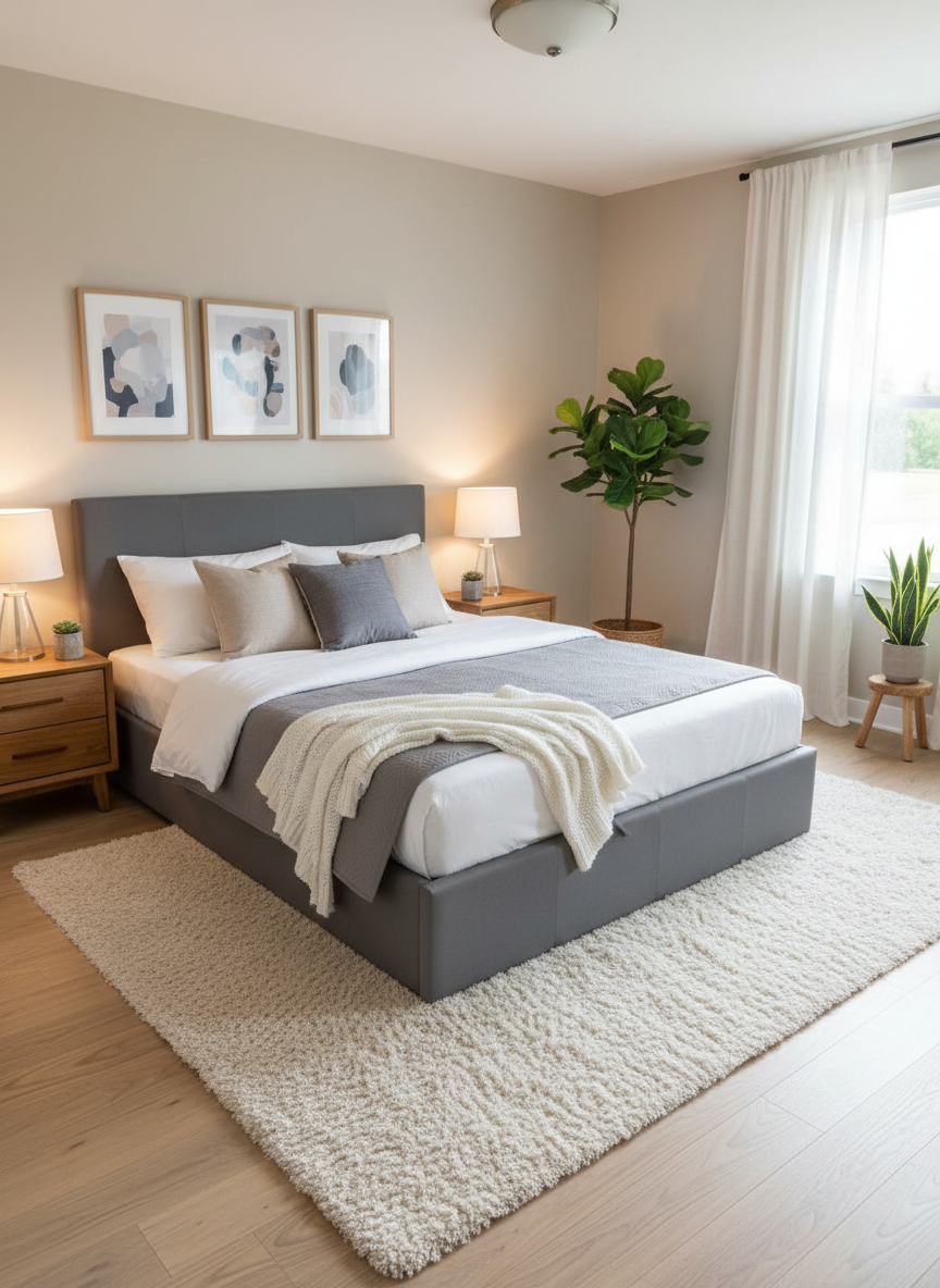 lit coffre Bastien simili cuir gris-ERM