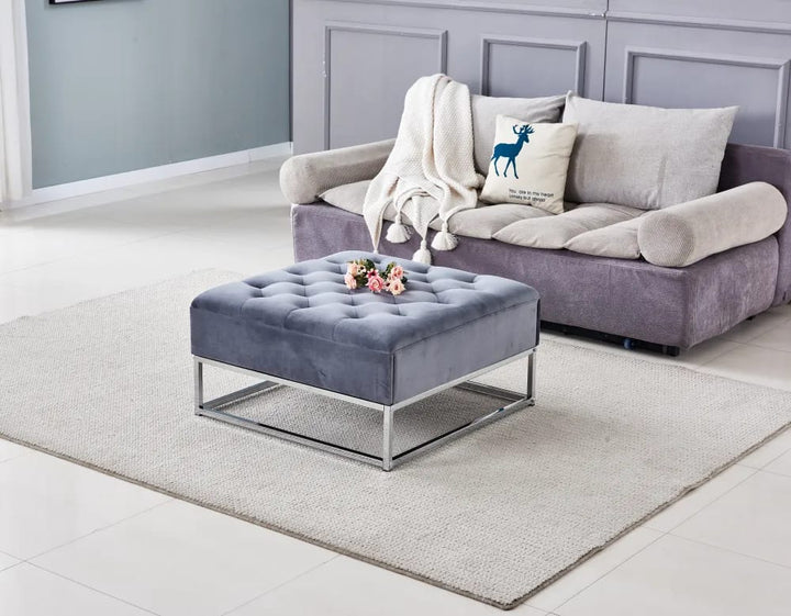 Table Basse rangements TIROIRS plateau velours capitonné