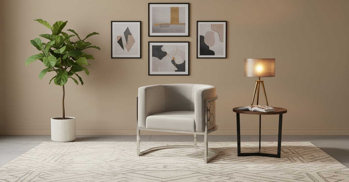 Fauteuil ALVEOLES velours anthracite