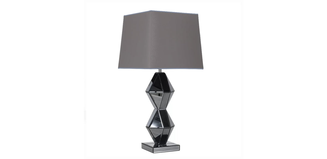 LAMPE BRISEE "ABAT JOUR ARGENT" 38X38x84cm