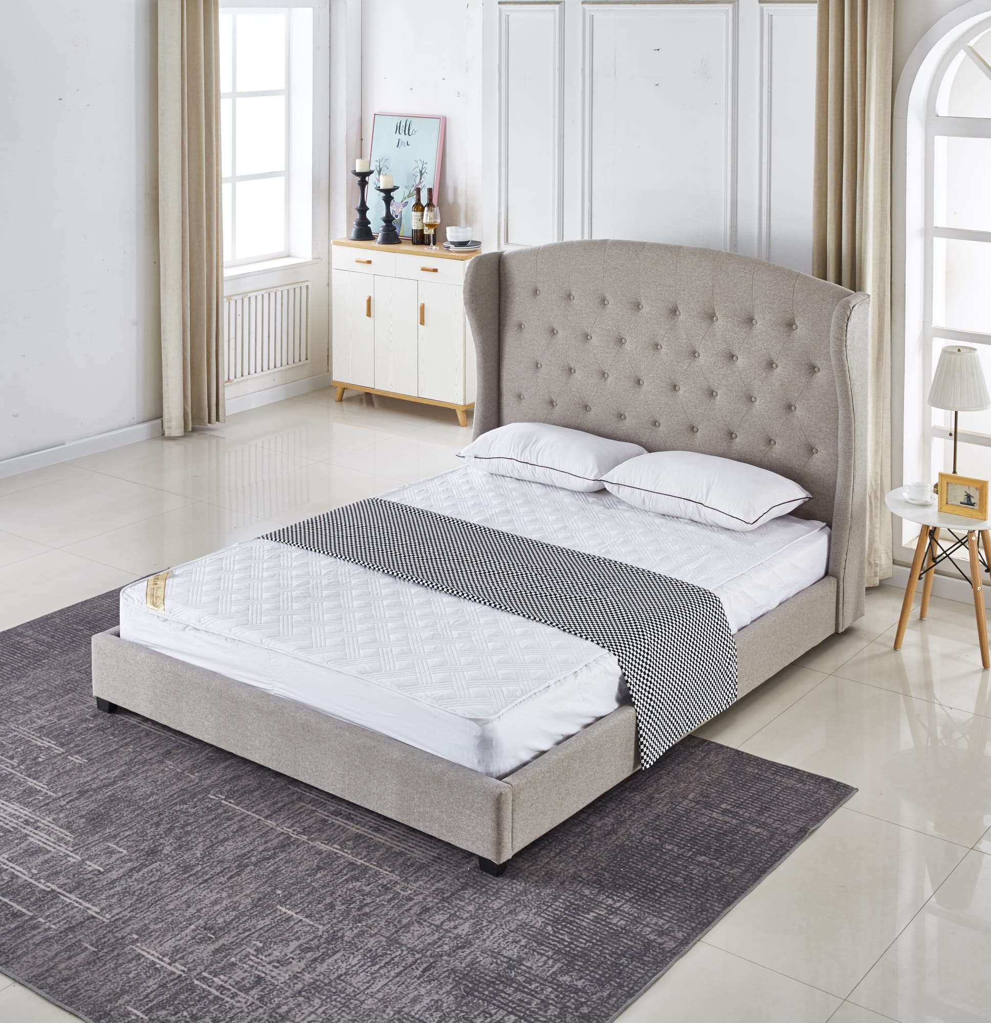 LIT BERGERAC TAUPE 140x190 cm