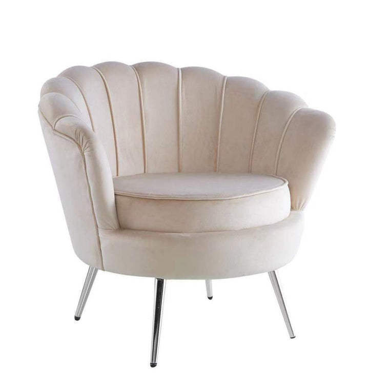 Fauteuil NYMPHEA Chrome en velours