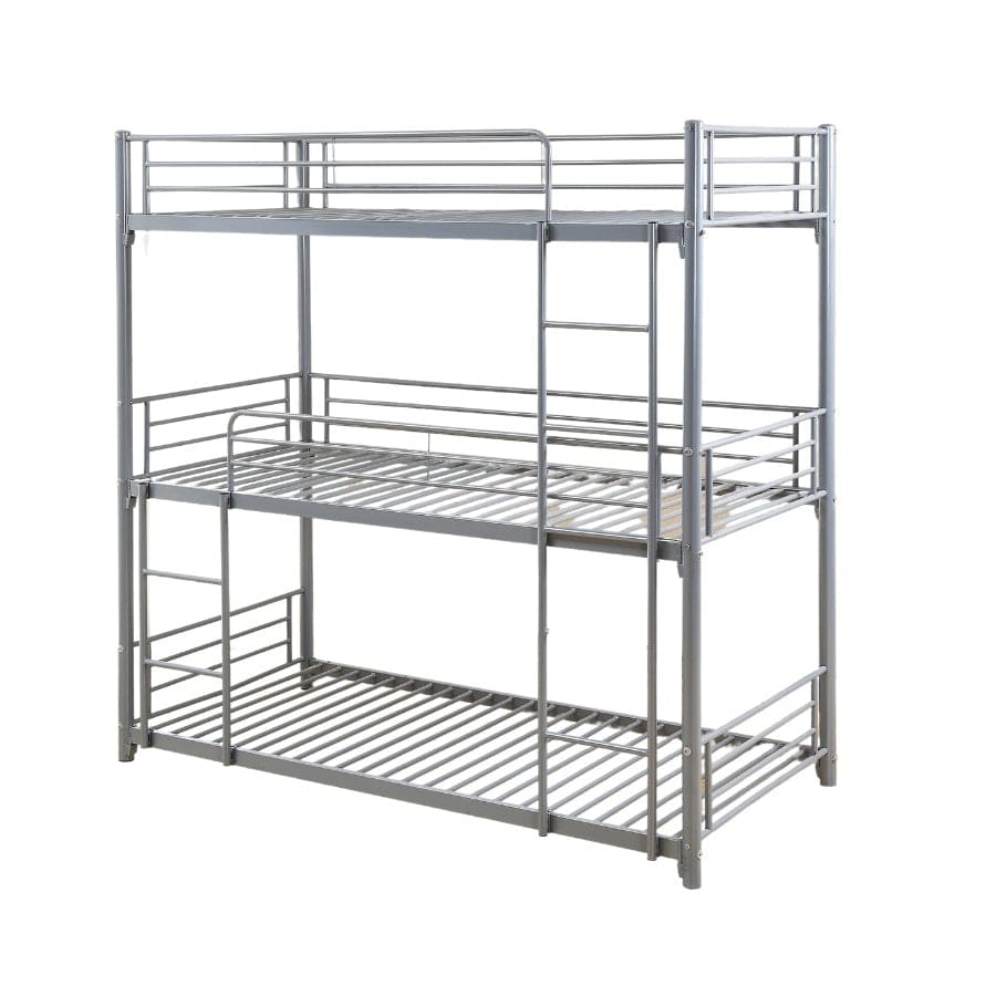 Pack: Lit superposé 3 étages + Matelas compris TRIPLE 3 couchages 90x190 cm