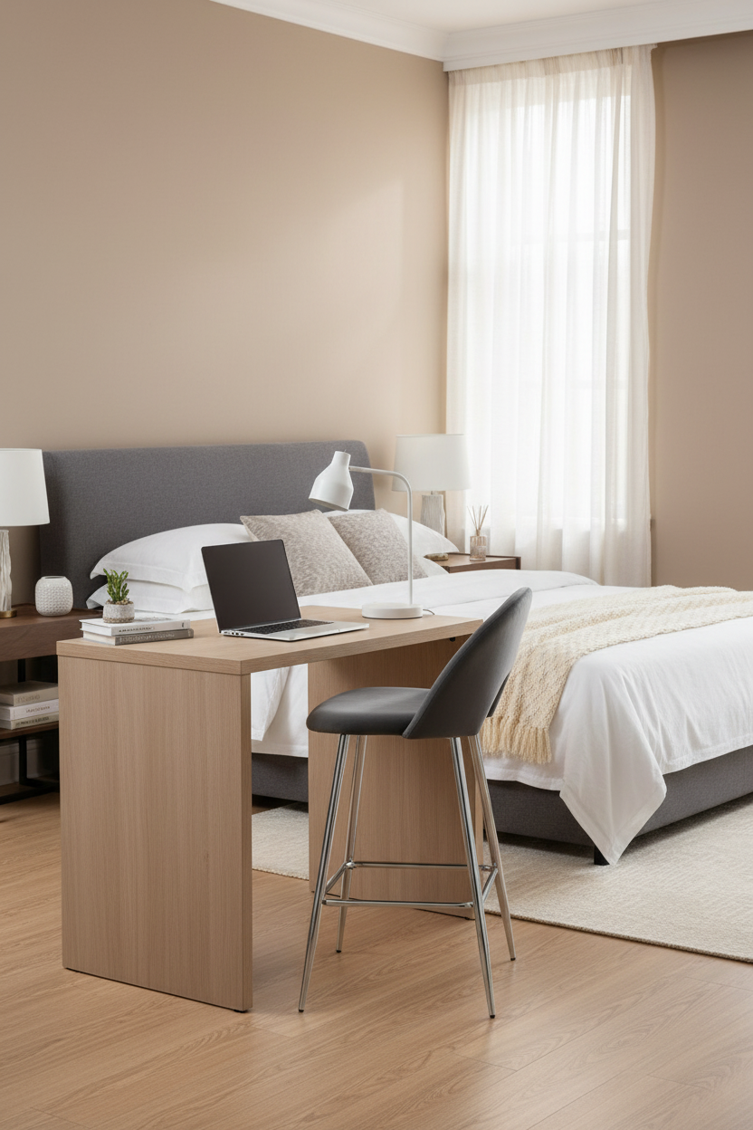 TABOURET DE BAR TEDDY PIED CHROME VELOURS ANTHRACITE