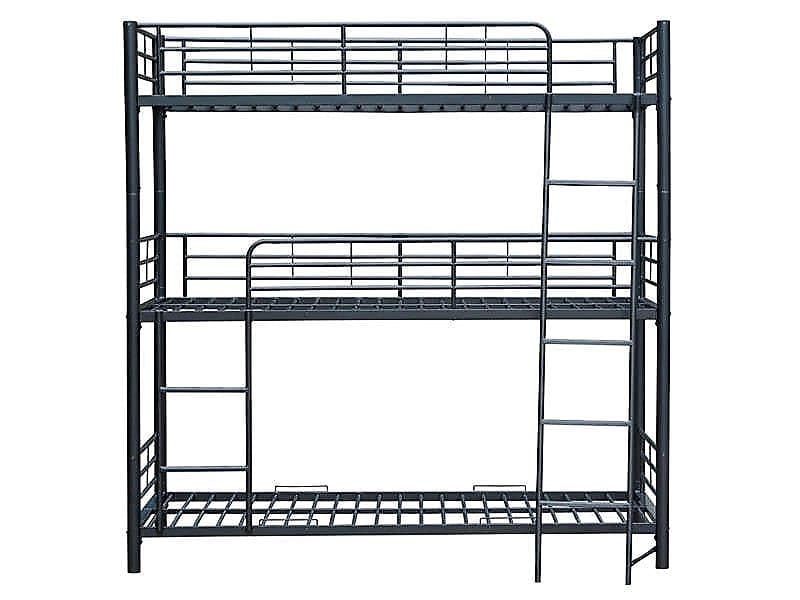 Pack: Lit superposé 3 étages + Matelas compris TRIPLE 3 couchages 90x190 cm