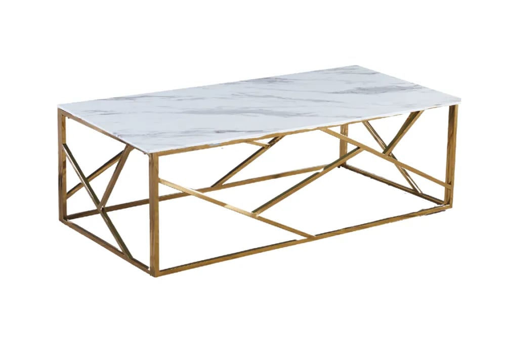 Table Basse GEOMAG Gold 120x60x45 cm
