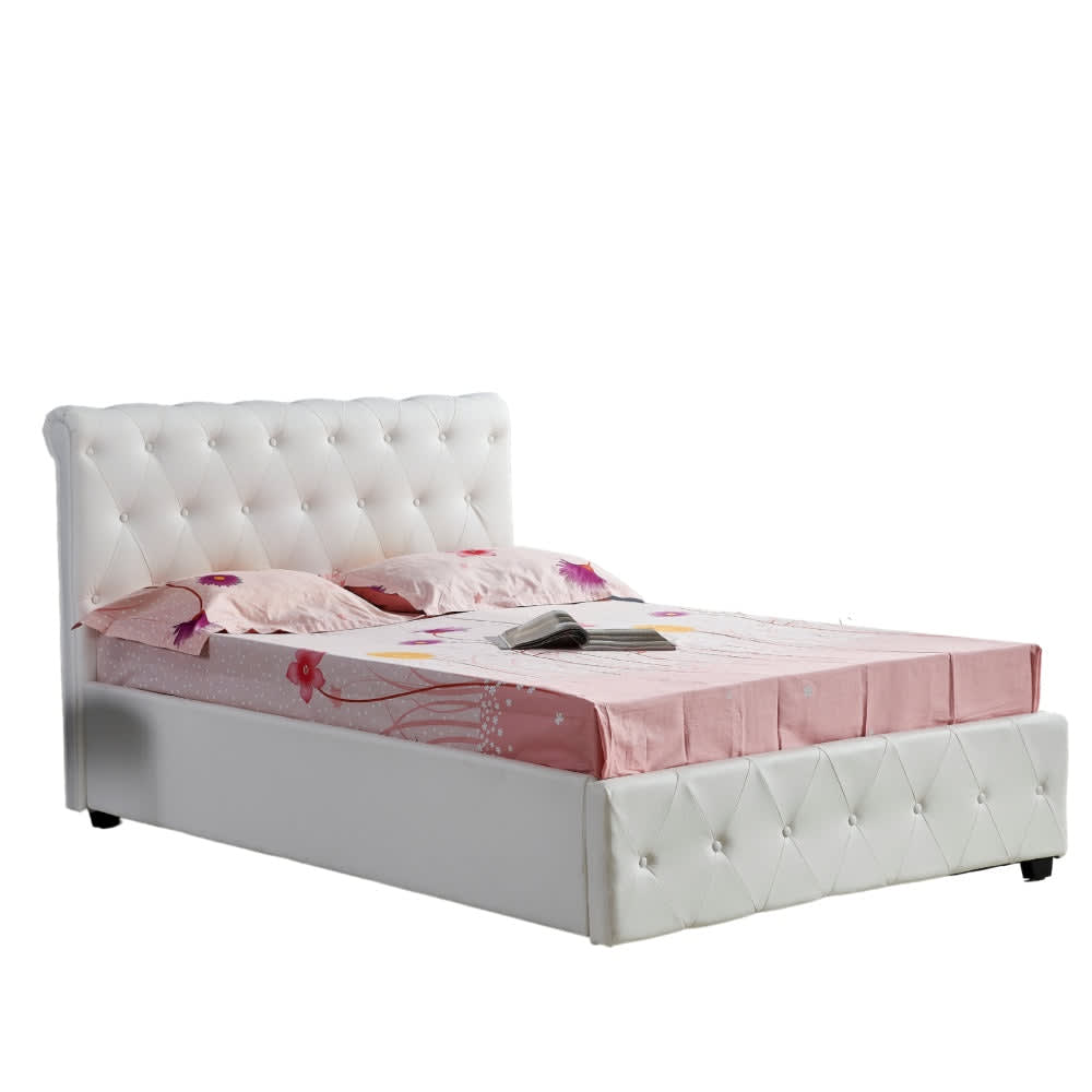 Lit 2 places 140x190 cm COCTO simili cuir sommier inclus