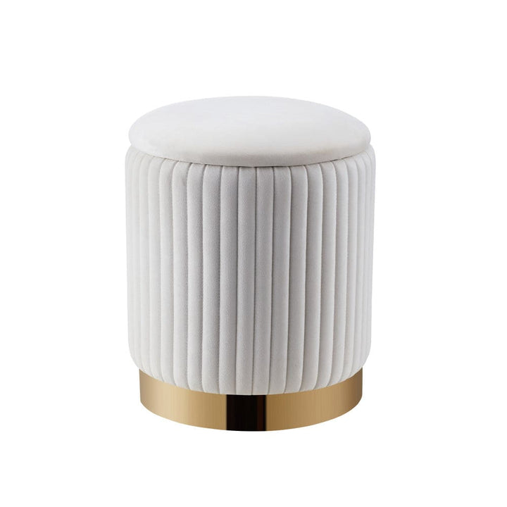 Lot de 2 poufs COFFRE en velours
