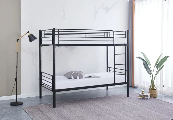 Pack : Lit superposé + Matelas compris Séparable métal LUNA 1+1 90x190 cm sommier inclus