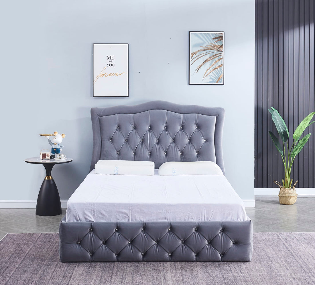 CADRE DE LIT TREND GRIS 160