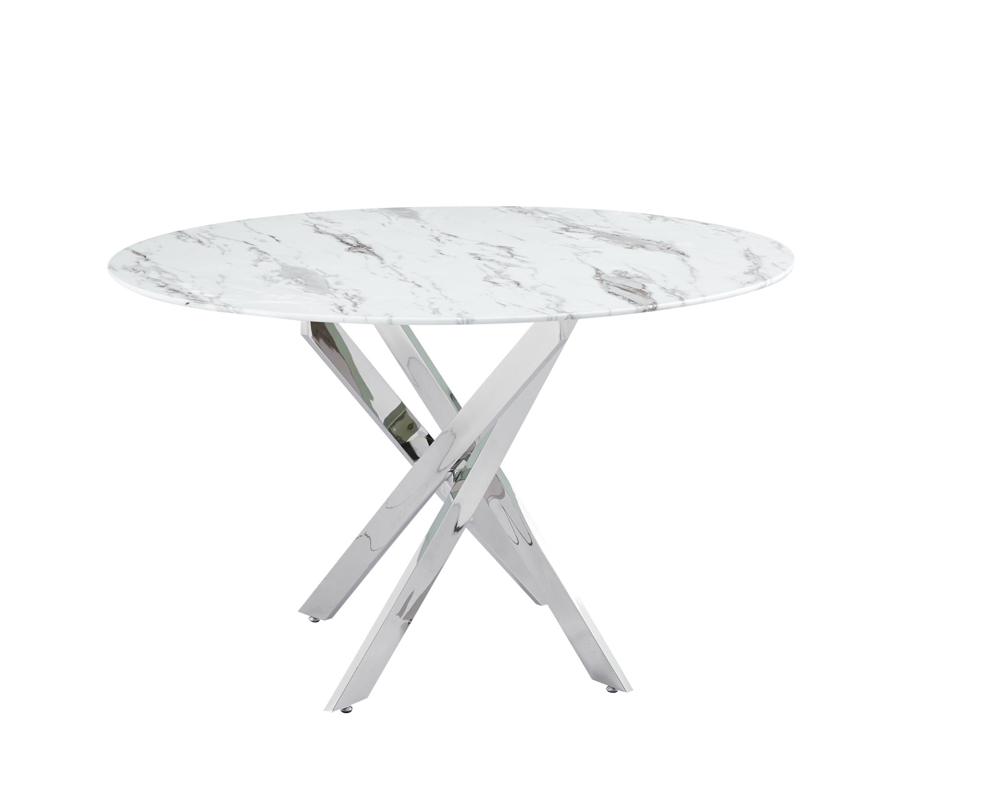 TABLE REPAS JESSICA VERRE MARBRE BLANC 100x75cm