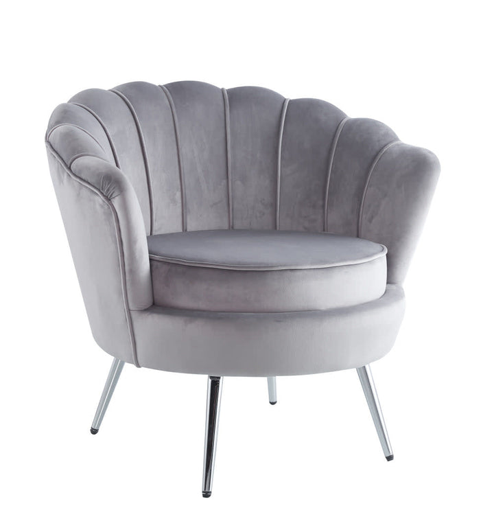 Fauteuil NYMPHEA Chrome en velours