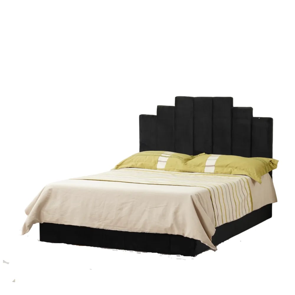 Cadre de lit PIANO velours 140x190cm