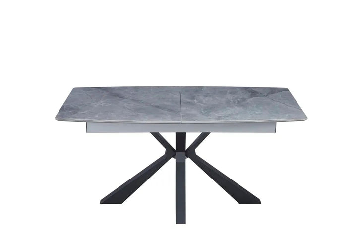 Table extensible BIANCA métal noir plateau Céramique